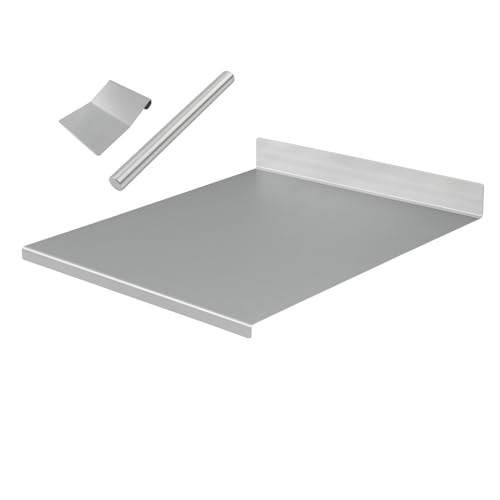 Zoimania – Tabla con tarot y rodillo de acero inoxidable para uso alimentario – Varias medidas – Profundidad 50 (L 120 x P 50 x 7 cm x 3 cm)