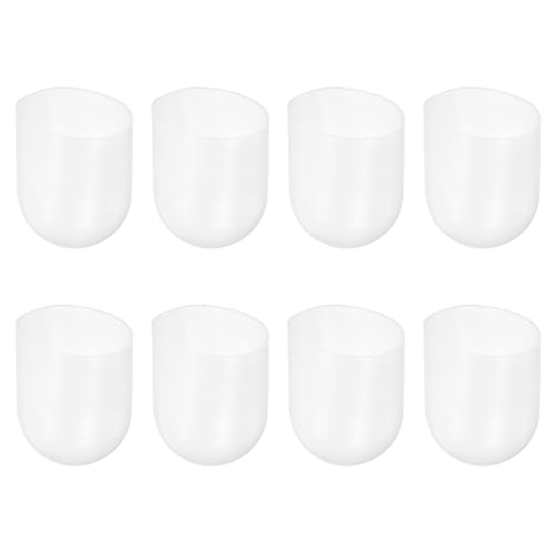 Image of uxcell 8Pcs Silicone End Caps, 46mm(1-13 /16 inch) ID 38mm(1-1 /2 inch) Height Round Rubber Elastic Screw Thread Protectors Flexible Screw Bolt Covers Caps for Metal Tube Rod Bolt, Clear