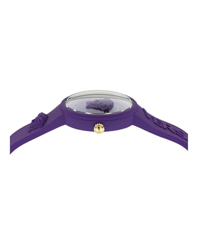 Versace Medusa Pop Collection Luxury Womens Watch Timepieces with a Purple Strap, Case and Dial2