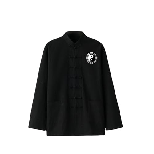 Traje de túnica chino Zen ropa budista laico de algodón lino con bordado