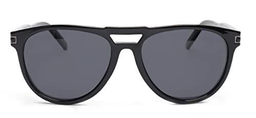 Image of ELEGANTE Polarized Aviator Sunglasses For Men & Women Tac Lens Plastic Lightweight Double Bridge Frame 100% UVA /UVB Protection