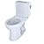 TOTO® Drake® II 1G® Two-Piece Elongated 1.0 GPF Universal Height Toilet with CEFIONTECT and Right-Hand Trip Lever, Cotton White - CST454CUFRG#01