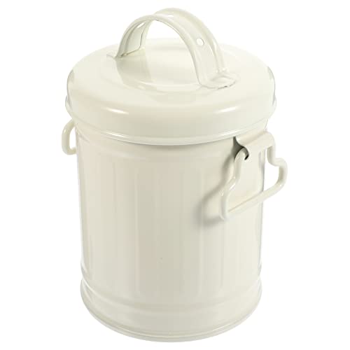 卓上ゴミ箱 pen ケース pen case ペンケース カウンターゴミ箱 デスクトップオーガナイザーシェルフ 車用 車の デスク用ミニ ペンホルダー 鉄 白い Luxshiny