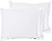 SHEETSPA 1500 Hilos 100% algodón Egipcio de Grapa Larga, 2 Piezas, Fundas de Almohada Oxford, Blanco Premium, tamaño King, 50 cm x 90 cm + 5 cm, Marco, 2 Fundas de Almohada Blancas Suaves