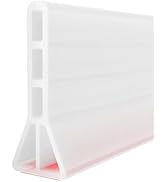 Raycity 3" High Shower Threshold Water Dam 39 IN Collapsible Shower Water Splash Guard for Curble...