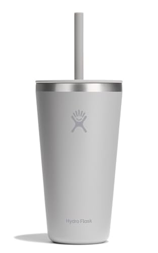 Hydro Flask All Around Tumbler Straw Lid, Insulated Travel Mug, Stainless Steel Coffee Cup 28 Oz Tonal Birch - image 1