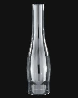 Image of B&P Lamp 3 Inch by 12 Inch Clear Glass Slimline Lamp Chimney for Vintage and Antique Style Globes