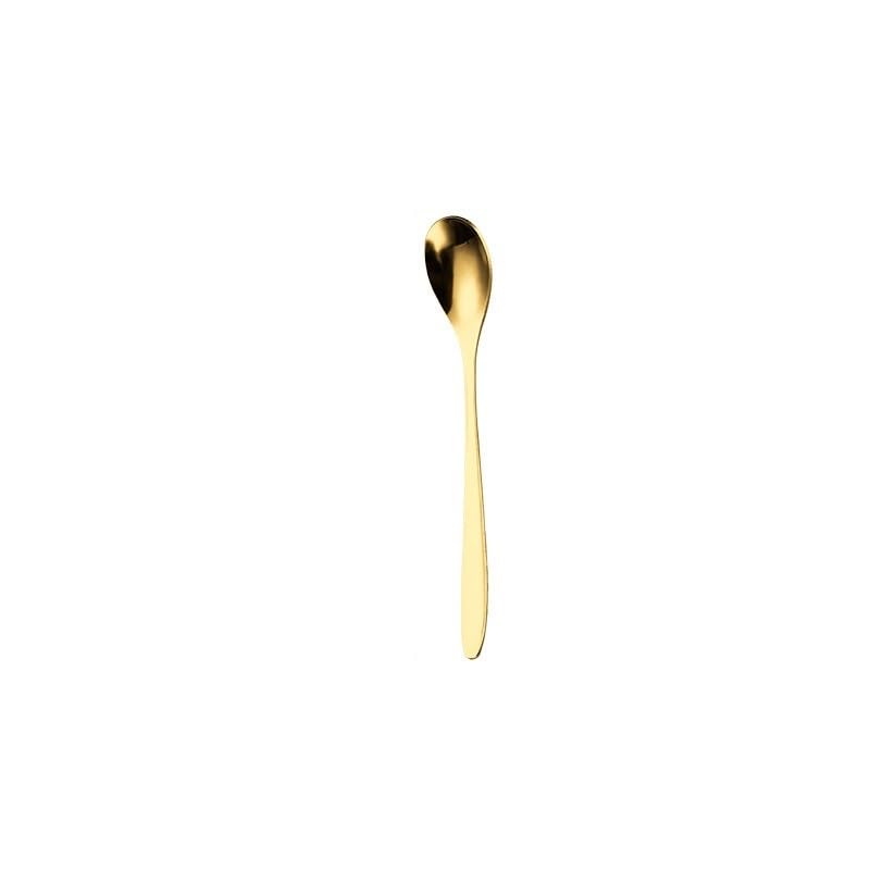 SEELLODGE Silverware Flatware Cutlery Set, 1/4/6/8/10/12 Pcs Stainless Steel Spoon Set (Dessert/Honey/Mixing)(Gold,1 Piece)