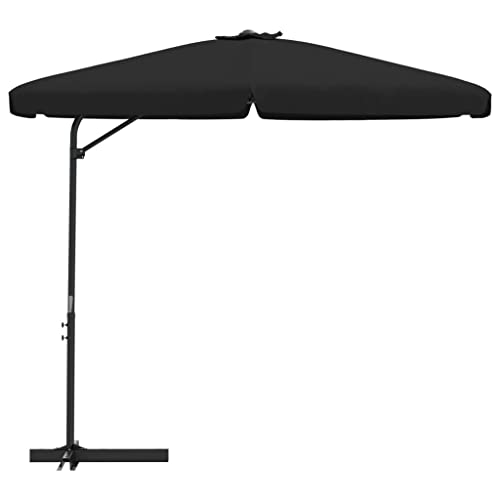 Parasol de Jardin Toile Polyester Durable 300 cm et Mât Acier