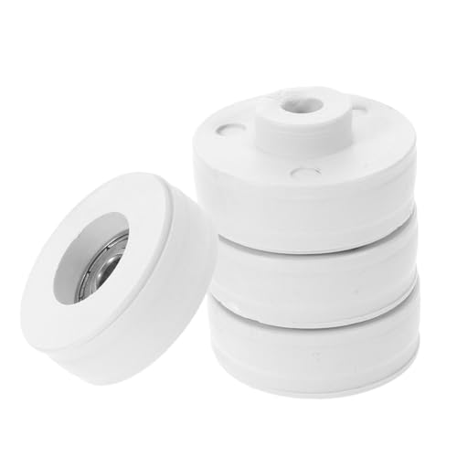 4pcs Greenhouse Door Hanging Wheel Zinc White Hardware Roller