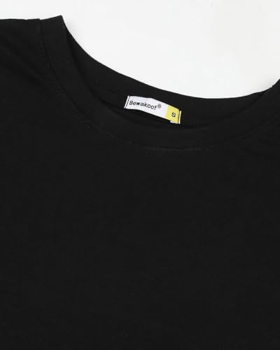 Image of Bewakoof Women's Graphic Printed 100% Cotton T-Shirt - Slim Fit, Round Neck, Half Sleeves