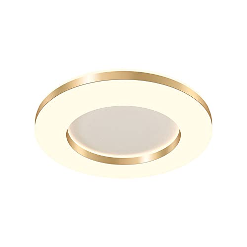 Plafonnier LED rond en acrylique blanc chaud 30cm pour couloir et entrée