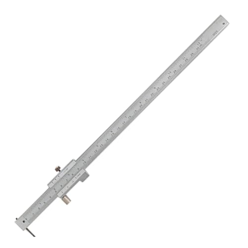 Calibrador Vernier de acero inoxidable de doble escala para medición de precisión con marcado de pulgadas y mm para herramienta de marcado de estudiantes escolares para carpintería