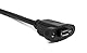 System-S USB 2.0 Kabel 30 cm Micro B Stecker zu Buchse Adapter Schraube in Schwarz
