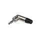 Neutrik NTP3RC Audio Klinkenstecker, Lötanschlüsse, Zugentlastung, schwarz-verchromtes Gehäuse, 3 polig, 3.5 mm