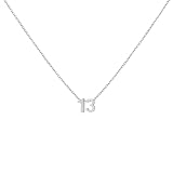 LOXUAKAM Lucky Number 13 Necklaces for Lover Silver Plated Pendant Necklace for Women Birthday Jewelry for Gift