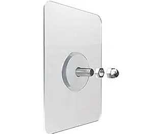 Acorn Crafts Stainless Steel Nails, Non-Trace Stick Wall Hook, Transparent, Screw Nails-Pack of 10