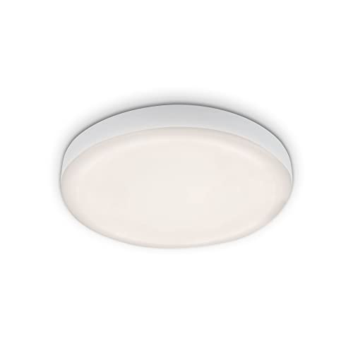 BRILONER Leuchten - LED Einbaulampe Badezimmer rahmenlos, LED Einbaustrahler Bad, Einbauspot IP44, neutralweiße Farbtemperatur, 6W, 700 lm, 100 mm, weiß, 7062-416