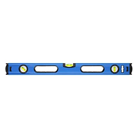 Högert Technik HT4M010 - Nivel de burbuja de aluminio de 100 cm con 3 burbujas y tapas de absorción de impactos Cover