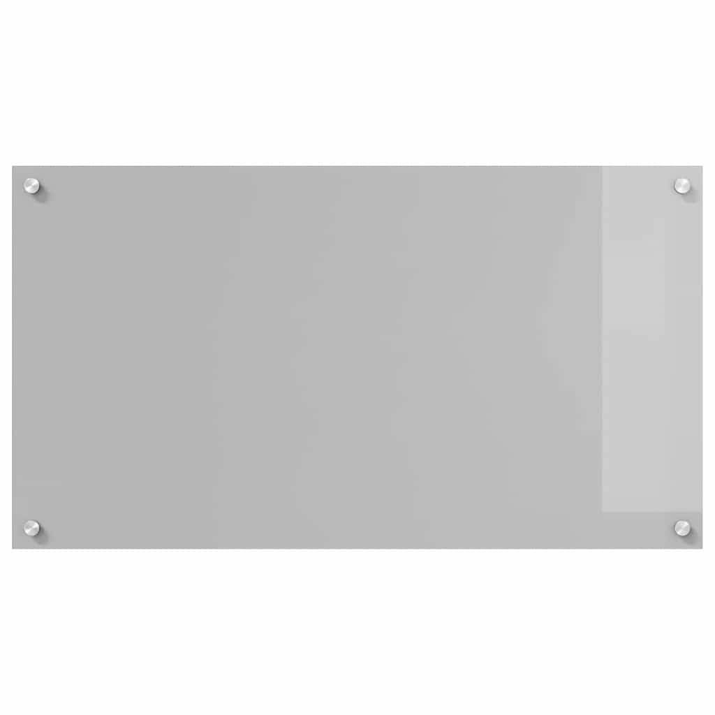 Homogen Küchenrückwand 2er Set Hellgrau 90 x 50 cm Gehärtetes Glas Schutzwand für moderne Küchen, hitzebeständig, einfach zu montieren, langlebig, pflegeleicht, ideal für Kochzubehör, Kochutensilien