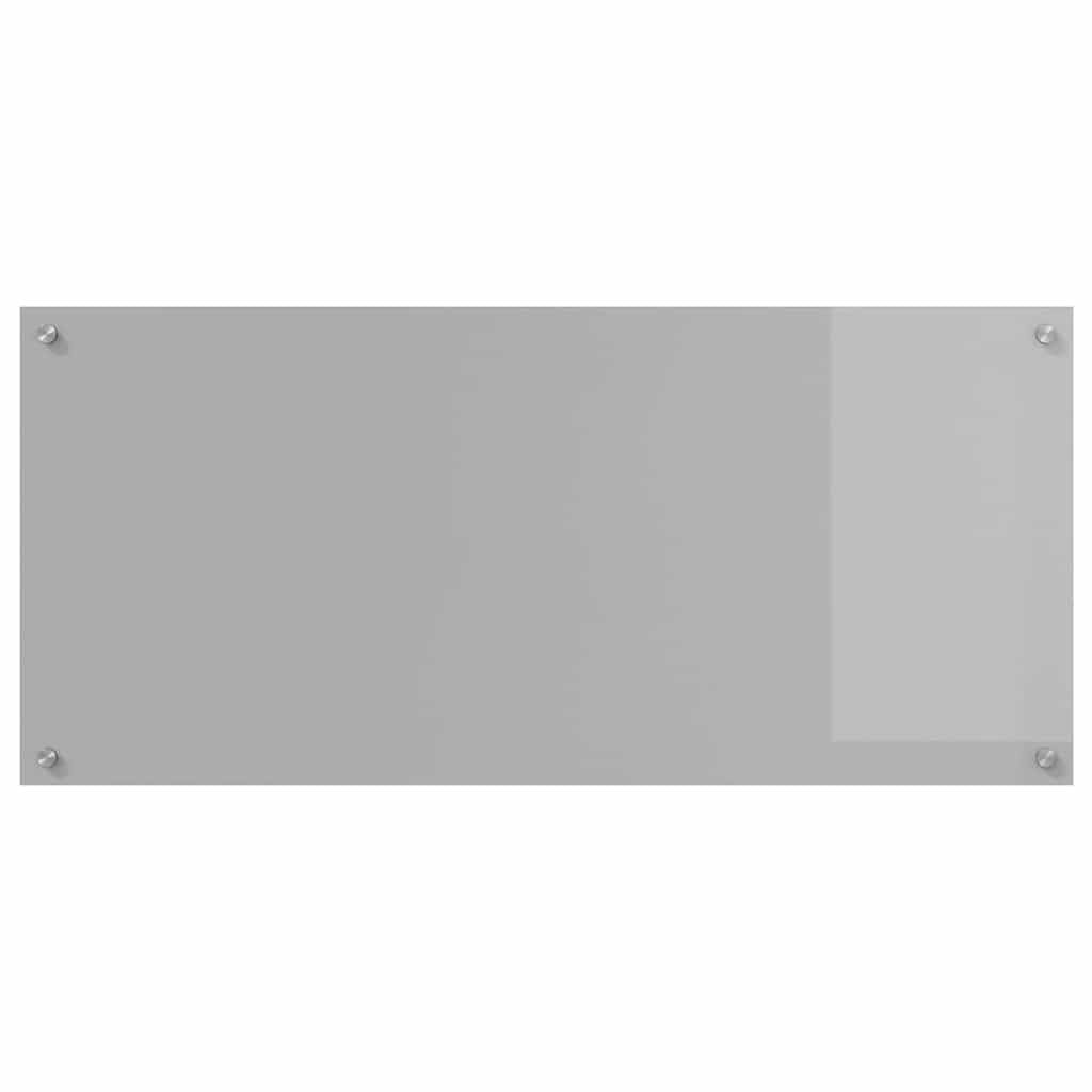 Tomostar Crédence de Cuisine en Verre, Fond de Hotte Protection Contre éclaboussures Dosseret de Cuisine Gris Clair 110x50 cm Verre trempé