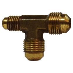 10178 Reducing Tee, 1/2 in SAE 45 deg Male Flared x 3/8 in SAE 45 deg Male Flared x 3/8 in, Brass (2 Pack)