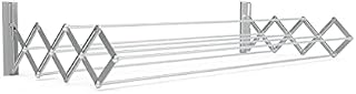 Juwel Ruckzuck 100 Clothes Drying Length 8.5 m, Extendible Wall Dryer, Width 100 cm, Max. Maximum Load: 20 kg: 40132, Silver, 8,5 Meter