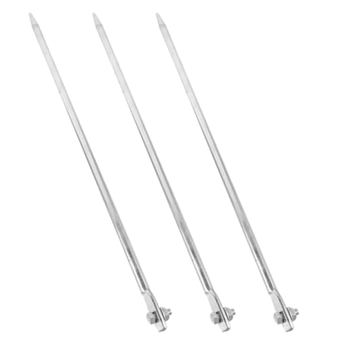 DECOMELODY Varillas de Tierra Metálicas 3 Piezas 12X500 MM para Sistemas Eléctricos Industriales y Antenas Función Multipropósito
