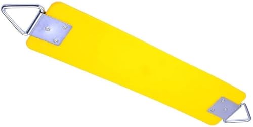 Image of Heavy Duty Flexible EVA Plastic Swing Seat with Metal Triangle Ring for Kids & Adults - Yellow | 300KG Weight Limit