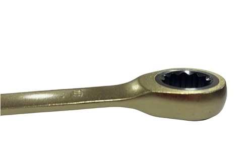 Image of TUQO PUMPKIN Combination Ratchet Spanner /Wrench |Chrome Vanadium Steel |Heavy-Duty |Professional Series |Open-End & Ratcheting Design for Precision & Durability |Ideal for Auto & Mechanical Work,12mm