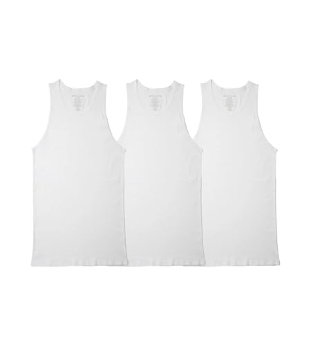Pair of Thieves Men All Comfort Tank Top | Undershirt for Men | 3 Pack | Soft, Breathable, Performance Cotton Blend Fabric | Moisture Wicking for Workouts, Layering and Daily Wear | Everyday Tank Top