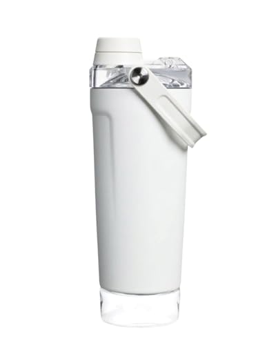 Image of Stainless Steel Leakproof Protein Shaker & Sports Bottle | White | 600ml
