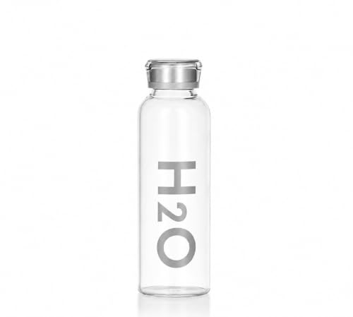 Image of 500 ml Glass Water Bottle | Reusable Drinking Bottle | Leakproof Glass Bottle | BPA-Free | Clear Glass Bottle (silver)