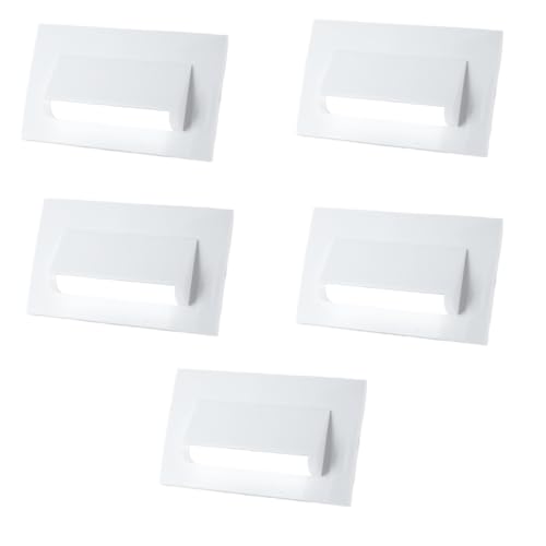 MAQON Classic 3&4 Modular Western LED Foot Light Convertible Under Cabinet Light, Soft White Outdoor Deck Wall Recessed Foot Stair Nosing Light (White, Pack of 5)