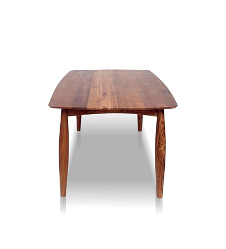 Image of APRODZ Solid Sheesham Wood Dining Table Set of 6 Seater Dinner Dinning Table with 6 Chair for Dining Furniture for Living Room Home Hotel Office Self Assembly (Natural Finish)