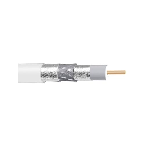 Câble coaxial RG59 TriShield 50 Ohm à triple écran et faible perte en PVC noir 100m