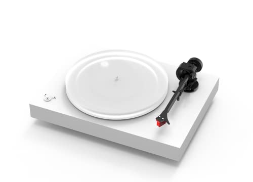 Pro-Ject X2 B, True Balanced Plattenspieler mit elektronischer Geschwindigkeitsumschaltung, Carbon Tonarm und Acrylplattenteller, inkl. Ortofon Quintet Red, Matt Weiß