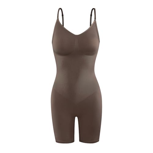 OSRGZRNGR Body para el cuerpo, ropa interior, corsés de control de glúteos, compresión correctiva, moldeadores más delgados, cintura para el vientre, color verde, Color café oscuro, as description