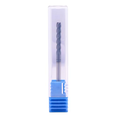 Image of 4 Flute Solid Carbide Long Square End Mill(5Pcs 1 /8 inch), AlTiN Coated | 35 Helix, 1 /8 inch Cutting Dia, 1 /8 inch Shank Dia, 3 /4 inch LOC, 2-1 /4 inch OAL For Milling Alloy Steel, Hardened Steel, Iron, Copper