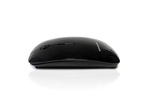 Accuratus Image RF Black - Wireless 2.4GHz RF Full Size Computer Mouse with Glossy Finish