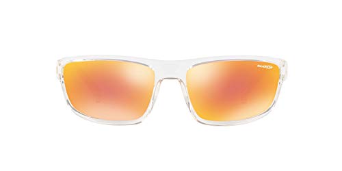 Arnette Men's AN4264 Borrow-Post Malone x Exclusive Collection Shield Sunglasses, Transparent/Orange Mirror Red, 63 mm