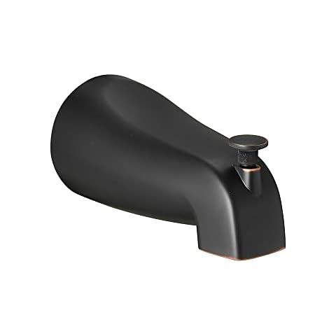 Weirun Bathroom Bathtub Water Outlet Bath Slip-On Diverter Tub Spout 4 Inches 1/2" Copper Pipe, Oil-Rubbed Bronze Cover