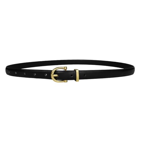 Women's Vintage Stretch Belt, Adjustable Skinny Belt, Leather and Elastic, Suitable for Various Clothes