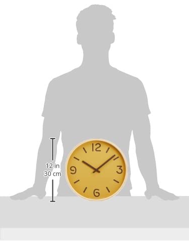 Amazon.co.jp: レムノス 掛け時計 アナログ トムソンペーパー 黄 天然