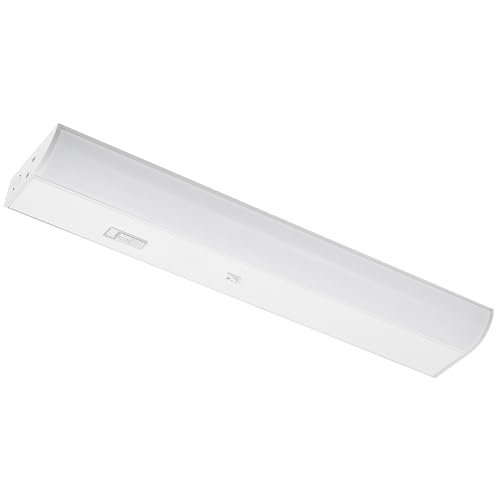 Maxxima 18 in. Hardwired LED Under Cabinet Light - 700 Lumens, 5 CCT, Color Temperature Slide Control, 2700K/3000K/3500K/4000K/5000K, Kitchen and Indoor Lighting Fixture, White, On/Off Switch, ETL