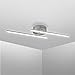 Bojim Plafonnier LED, Luminaire Plafonnier de Conception de Bande Parallèle, 4000K Blanc Naturel 12W 220V 1200lm IP20, 2 Panneaux LED & Finition Aluminium, Luminaire Plafond pour Salon Salle à Manger