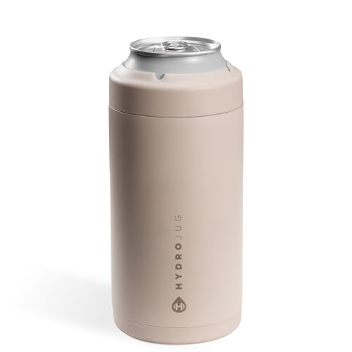 Image of HydroJug Tall Can Cooler 16 oz, Stainless Steel Can Holder, Dune
