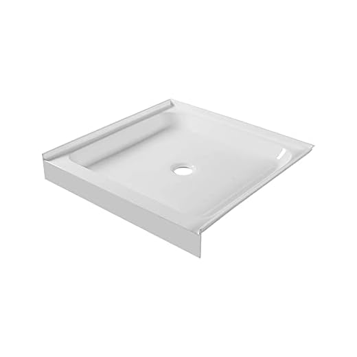 Fine Fixtures Single Threshold Acrylic Shower Base - Non-Slip Textured Surface, Durable Shower Floor Pan 30" x 30" for Easy Installation, White Color for Modern Bathrooms