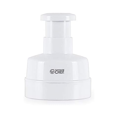 Commercial Chef Non Stick Patty Maker - Best Patty Hamburger Maker Mold Use with Meat, Veggie, Turkey, Vegan, Sliders Great for BBQ, Grill or Skillet - Dishwasher Safe - White Cover