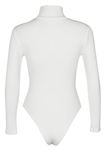 PALINDA Women's Turtleneck Long Sleeve Ribbed Knit Bodysuit Sexy Bodycon Stretchy Leotards3